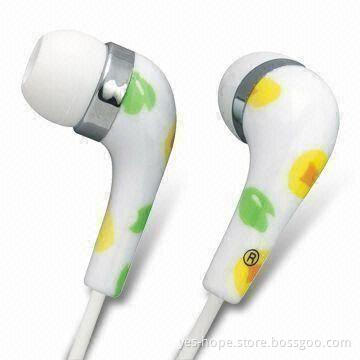 Earphones for Appe's iPod with Metal Construction and Digital Stereo Sound